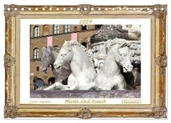 Pferde sind Kunst - horizontal (Tischkalender 2024 DIN A5 quer), CALVENDO Monatskalender