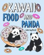 Kawaii Food and Panda Coloring Book