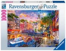 Ravensburger Puzzle - Sonnenuntergang über Amsterdam - 1000 Teile Puzzle für Erwachsene und Kinder ab 14 Jahren