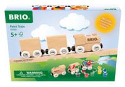 BRIO – 36006 Holzzug zum Anmalen | Individuell gestaltbare DIY-Spielzeugeisenbahn aus Holz für Kinder ab 5 Jahren