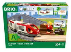 BRIO World – 36079 Reisezug Starter Set A | 22-teiliges Holzspielzeugzugset für Kinder ab 3 Jahren
