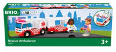 BRIO World – 36035 Rettungswagen | Zugset-Zubehör für Kinder ab 3 Jahren