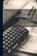 Special Assessments: A Study In Municipal Finance