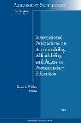 International Perspectives on Accountability, Affordability, and Access to Postsecondary Education: New Directions for Institutional Research, Assessm