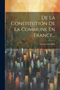 De La Constitution De La Commune En France