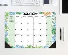 Succulents 2024 17 X 12 Desk Pad