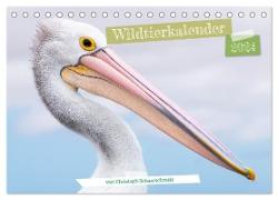 Wildtierkalender (Tischkalender 2024 DIN A5 quer), CALVENDO Monatskalender