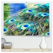 Pfauen Zauber (hochwertiger Premium Wandkalender 2024 DIN A2 quer), Kunstdruck in Hochglanz
