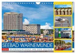 Seebad Warnemünde - Sehnsuchtsort an der Ostsee (Wandkalender 2024 DIN A4 quer), CALVENDO Monatskalender
