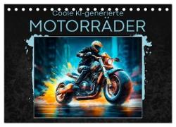 Coole KI-generierte MOTORRÄDER (Tischkalender 2024 DIN A5 quer), CALVENDO Monatskalender