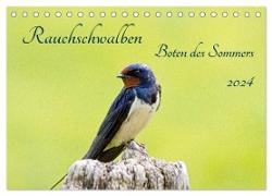 Rauchschwalben - Boten des Sommers (Tischkalender 2024 DIN A5 quer), CALVENDO Monatskalender