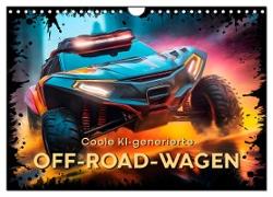 Coole KI-generierte OFF-ROAD-WAGEN (Wandkalender 2024 DIN A4 quer), CALVENDO Monatskalender