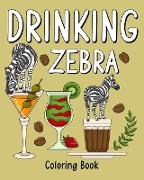 Drinking Zebra Coloring Book