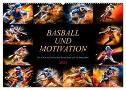 Baseball und Motivation (Wandkalender 2024 DIN A2 quer), CALVENDO Monatskalender
