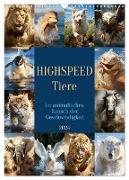 Highspeed Tiere (Wandkalender 2024 DIN A3 hoch), CALVENDO Monatskalender