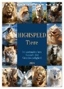 Highspeed Tiere (Tischkalender 2024 DIN A5 hoch), CALVENDO Monatskalender