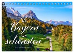 Wo Bayern am schönsten ist (Tischkalender 2024 DIN A5 quer), CALVENDO Monatskalender