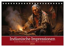 Indianische Impressionen (Tischkalender 2024 DIN A5 quer), CALVENDO Monatskalender