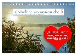 Christliche Monatssprüche 2024 (Tischkalender 2024 DIN A5 quer), CALVENDO Monatskalender