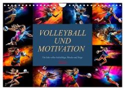 Volleyball und Motivation (Wandkalender 2024 DIN A4 quer), CALVENDO Monatskalender