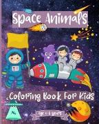 Space Animals Coloring Book For Kids Ages 4-8 years