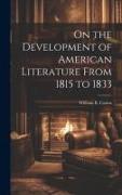 On the Development of American Literature From 1815 to 1833