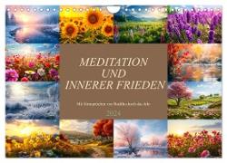 Meditation und innerer Frieden (Wandkalender 2024 DIN A4 quer), CALVENDO Monatskalender