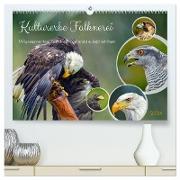 Kulturerbe Falknerei (hochwertiger Premium Wandkalender 2024 DIN A2 quer), Kunstdruck in Hochglanz