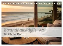 Strandhausidylle (Tischkalender 2024 DIN A5 quer), CALVENDO Monatskalender