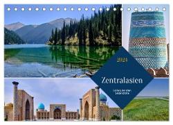 Zentralasien - Entlang der alten Seidenstraße (Tischkalender 2024 DIN A5 quer), CALVENDO Monatskalender