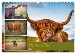 Mutterkühe (Wandkalender 2024 DIN A3 quer), CALVENDO Monatskalender