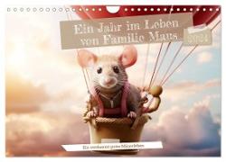 Ein Jahr im Leben von Familie Maus (Wandkalender 2024 DIN A4 quer), CALVENDO Monatskalender