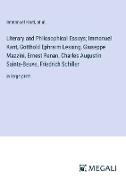 Literary and Philosophical Essays, Immanuel Kant, Gotthold Ephraim Lessing, Giuseppe Mazzini, Ernest Renan, Charles Augustin Sainte-Beuve, Friedrich Schiller