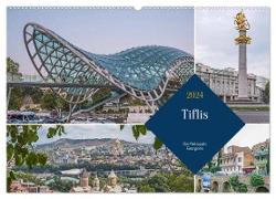 Tiflis - Die Metropole Georgiens (Wandkalender 2024 DIN A2 quer), CALVENDO Monatskalender