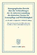 Stenographischer Bericht über die Verhandlungen der 18. Jahresversammlung des deutschen Vereins für Armenpflege und Wohlthätigkeit am 29. und 30. September 1898 in Nürnberg