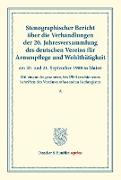 Stenographischer Bericht über die Verhandlungen der 20. Jahresversammlung des deutschen Vereins für Armenpflege und Wohlthätigkeit am 20. und 21. September 1900 in Mainz