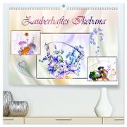 Zauberhaftes Ikebana (hochwertiger Premium Wandkalender 2024 DIN A2 quer), Kunstdruck in Hochglanz