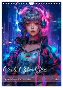 Coole Cyber Girls (Wandkalender 2024 DIN A4 hoch), CALVENDO Monatskalender