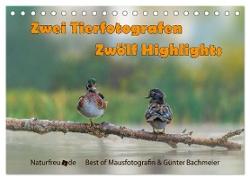 Zwei Tierfotografen Zwölf Highlights (Tischkalender 2024 DIN A5 quer), CALVENDO Monatskalender