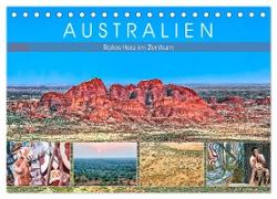 Australien - Rotes Herz im Zentrum (Tischkalender 2024 DIN A5 quer), CALVENDO Monatskalender