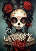 Creepy Girls Halloween Coloring Book for Adults