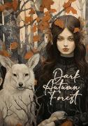 Dark Autumn Forest Coloring Book for Adults