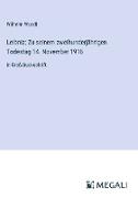 Leibniz, Zu seinem zweihunderjährigen Todestag 14. November 1916