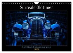 Surreale Oldtimer (Wandkalender 2024 DIN A4 quer), CALVENDO Monatskalender