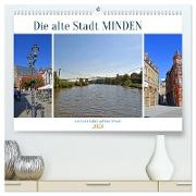 Die alte Stadt MINDEN (hochwertiger Premium Wandkalender 2024 DIN A2 quer), Kunstdruck in Hochglanz