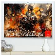 Schlagzeug ewige Liebe live (hochwertiger Premium Wandkalender 2024 DIN A2 quer), Kunstdruck in Hochglanz