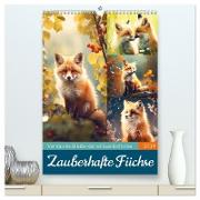 Zauberhafte Füchse (hochwertiger Premium Wandkalender 2024 DIN A2 hoch), Kunstdruck in Hochglanz