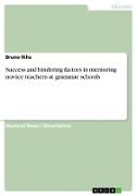 Success and hindering factors in mentoring novice teachers at grammar schools