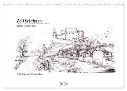 ZeitZeichnen - Stolberg vor unserer Zeit (Wandkalender 2024 DIN A3 quer), CALVENDO Monatskalender