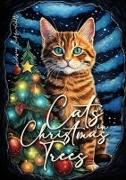 Cats in Christmas Trees Coloring Book for Adults